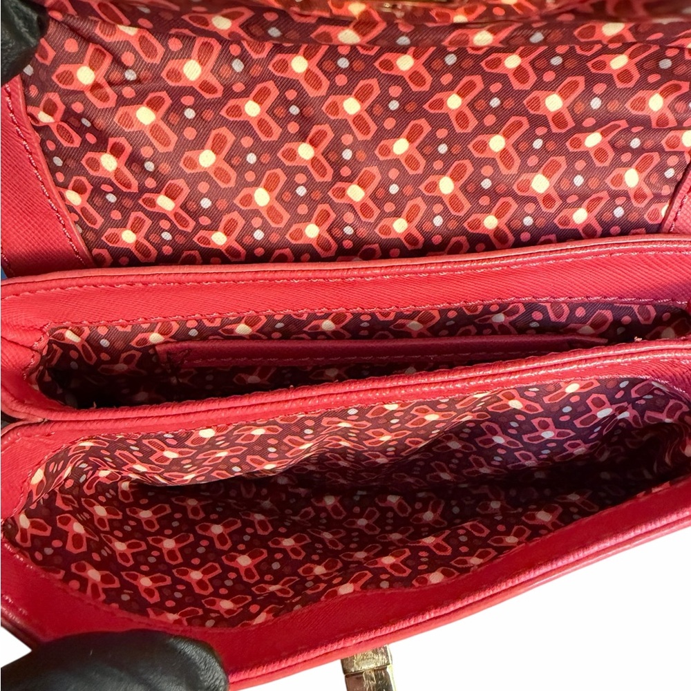 Tory Burch Red Turnlock Crossbody Bag (A768) - Picture 12 of 13